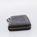 LOUIS VUITTON Monogram Empreinte Zippy Long Wallet Black M61864 LV Auth SK326-5