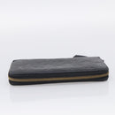LOUIS VUITTON Monogram Empreinte Zippy Long Wallet Black M61864 LV Auth SK326-6
