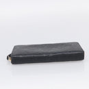 LOUIS VUITTON Monogram Empreinte Zippy Long Wallet Black M61864 LV Auth SK326-7