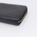 LOUIS VUITTON Monogram Empreinte Zippy Long Wallet Black M61864 LV Auth SK326-8