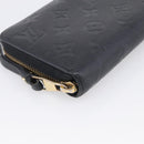 LOUIS VUITTON Monogram Empreinte Zippy Long Wallet Black M61864 LV Auth SK326-9