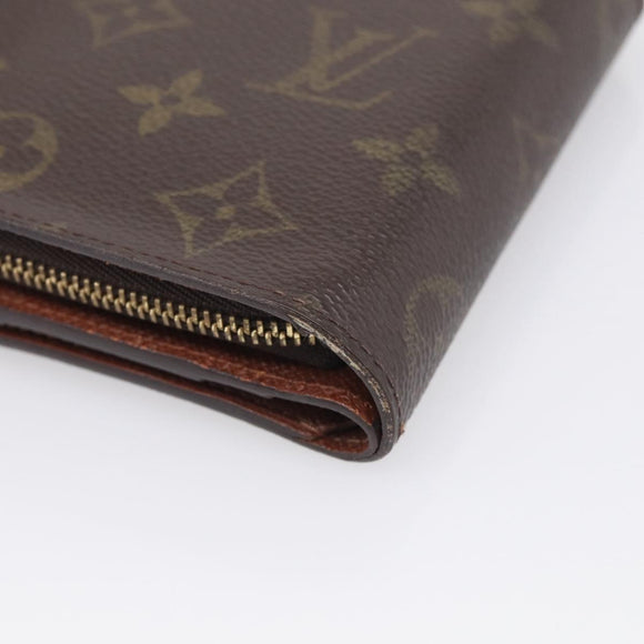 LOUIS VUITTON Monogram Compact Zip Wallet M61667 LV Auth SK342