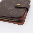 LOUIS VUITTON Monogram Compact Zip Wallet M61667 LV Auth SK342-8