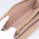 PRADA Long Wallet Safiano Leather Pink Gold Auth SK454-17