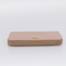 PRADA Long Wallet Safiano Leather Pink Gold Auth SK454-6