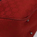 GUCCI GG Canvas Tote Bag Red 113017 Auth SW001V-9