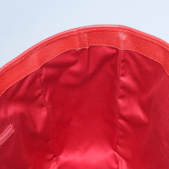 GUCCI GG Canvas Tote Bag Red 113017 Auth SW001V