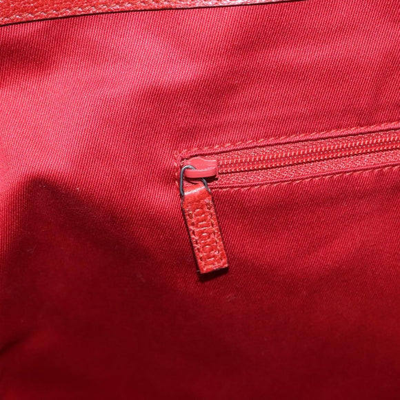 GUCCI GG Canvas Tote Bag Red 113017 Auth SW001V