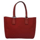 GUCCI GG Canvas Tote Bag Red 113017 Auth SW001V-13