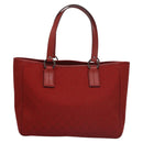 GUCCI GG Canvas Tote Bag Red 113017 Auth SW001V-2