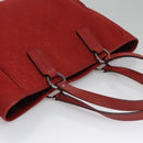 GUCCI GG Canvas Tote Bag Red 113017 Auth SW001V-6