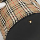 Burberrys Nova Check Vanity Cosmetic Pouch Canvas Beige Gold Auth SW019-15