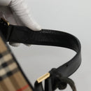 Burberrys Nova Check Vanity Cosmetic Pouch Canvas Beige Gold Auth SW019-8