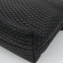 BALLY Quilted Hand Bag Leather Black Auth SW022-15