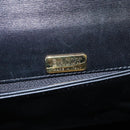 BALLY Quilted Hand Bag Leather Black Auth SW022-10