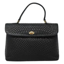 BALLY Quilted Hand Bag Leather Black Auth SW022-13