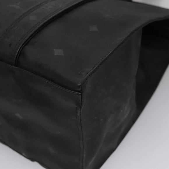 MCM Vicetos Logogram Shoulder Bag PVC Black Auth SW023