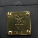 MCM Vicetos Logogram Shoulder Bag PVC Black Auth SW023-15