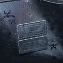 MCM Vicetos Logogram Shoulder Bag PVC Black Auth SW023-16