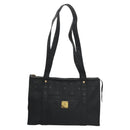 MCM Vicetos Logogram Shoulder Bag PVC Black Auth SW023-2