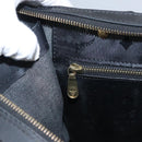 MCM Vicetos Logogram Shoulder Bag PVC Black Auth SW023-20