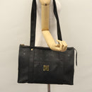 MCM Vicetos Logogram Shoulder Bag PVC Black Auth SW023-22