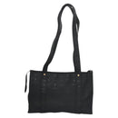MCM Vicetos Logogram Shoulder Bag PVC Black Auth SW023-2