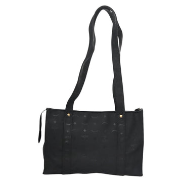 MCM Vicetos Logogram Shoulder Bag PVC Black Auth SW023 - 0