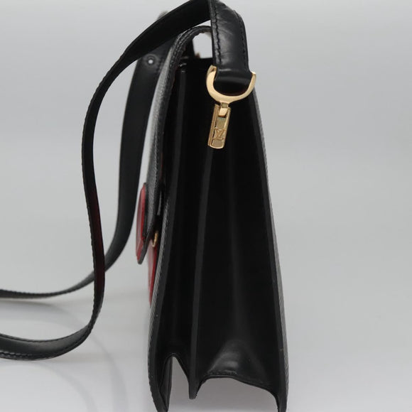 LOUIS VUITTON Epi Free Run Bicolor Shoulder Bag Red Black M52417 LV Auth SW055