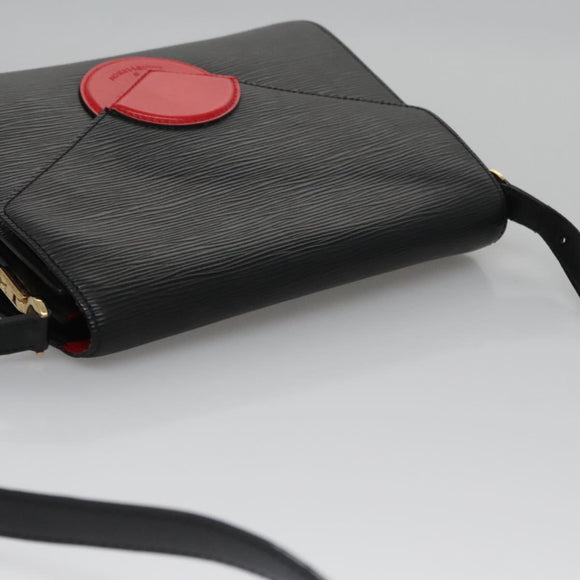 LOUIS VUITTON Epi Free Run Bicolor Shoulder Bag Red Black M52417 LV Auth SW055