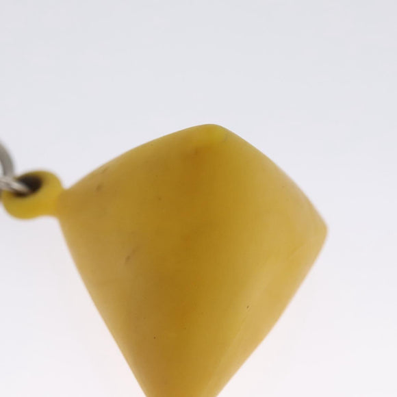 LOUIS VUITTON Charm metal Yellow LV Auth SW064