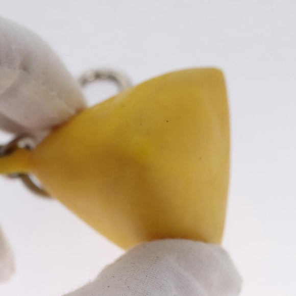 LOUIS VUITTON Charm metal Yellow LV Auth SW064