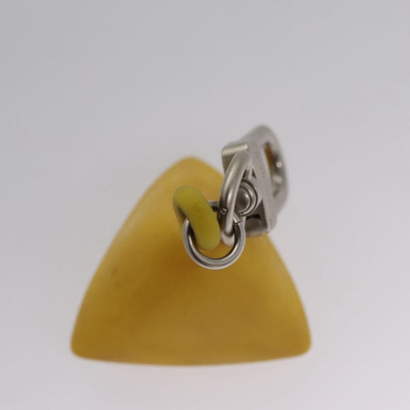 LOUIS VUITTON Charm metal Yellow LV Auth SW064