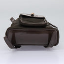 GUCCI Bamboo Backpack Nylon Brown Silver 003 1998 0030 Auth sw096-5