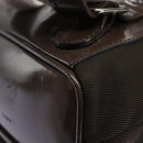GUCCI Bamboo Backpack Nylon Brown Silver 003 1998 0030 Auth sw096-20
