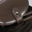GUCCI Bamboo Backpack Nylon Brown Silver 003 1998 0030 Auth sw096-10