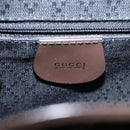 GUCCI Bamboo Backpack Nylon Brown Silver 003 1998 0030 Auth sw096-23