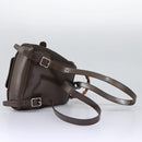 GUCCI Bamboo Backpack Nylon Brown Silver 003 1998 0030 Auth sw096-8