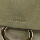 Chloe Fay Backpack Suede Leather Beige Gold Auth SW1000-14