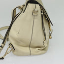 Chloe Fay Backpack Suede Leather Beige Gold Auth SW1000-5