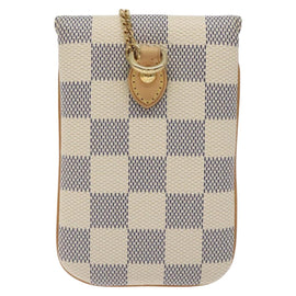 LOUIS VUITTON Damier Azur Etui Telephonne MM Cell Phone Case N60026 Auth SW1002V - 0