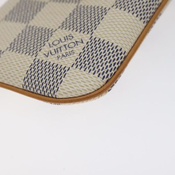 LOUIS VUITTON Damier Azur Etui Telephonne MM Cell Phone Case N60026 Auth SW1002V