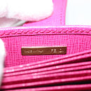 FENDI Card Case Leather Pink Gold Auth SW1004-9