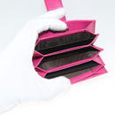 FENDI Card Case Leather Pink Gold Auth SW1004-10