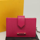 FENDI Card Case Leather Pink Gold Auth SW1004-12