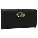 FENDI Zucca Canvas Long Wallet Black Auth SW1005-1