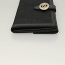 FENDI Zucca Canvas Long Wallet Black Auth SW1005-3