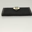 FENDI Zucca Canvas Long Wallet Black Auth SW1005-6