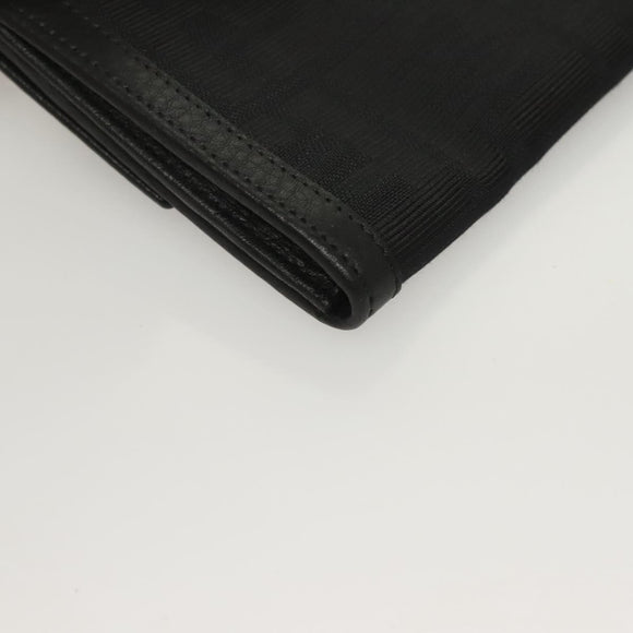 FENDI Zucca Canvas Long Wallet Black Auth SW1005