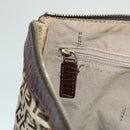 FENDI Zucchino Canvas Tote Bag Brown Gold Auth SW1006-20